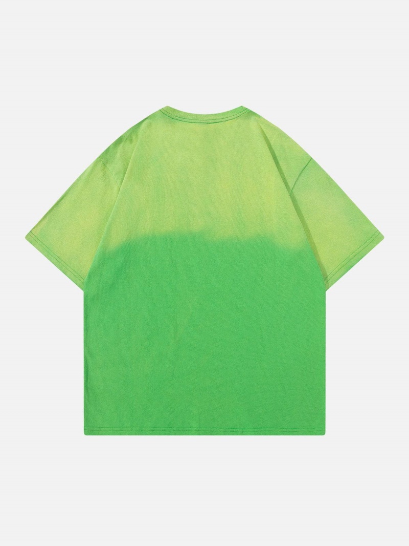 Vert  T Shirts Aelfric Eden Gradient Dragon Print Tee - XBE-4276286